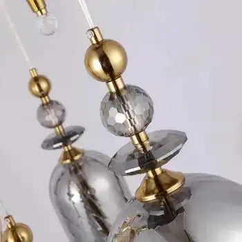 Qissah-e-Noor (Gold–Chrome) Chandelier Hanging Light