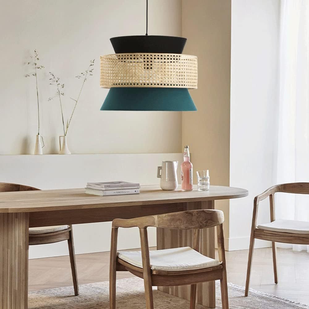 Fabric Rattan Bamboo Pendant Light