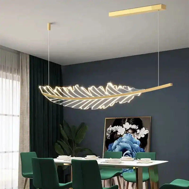 Modern Leaf-Shaped Nordic Living Dining Table Chandelier