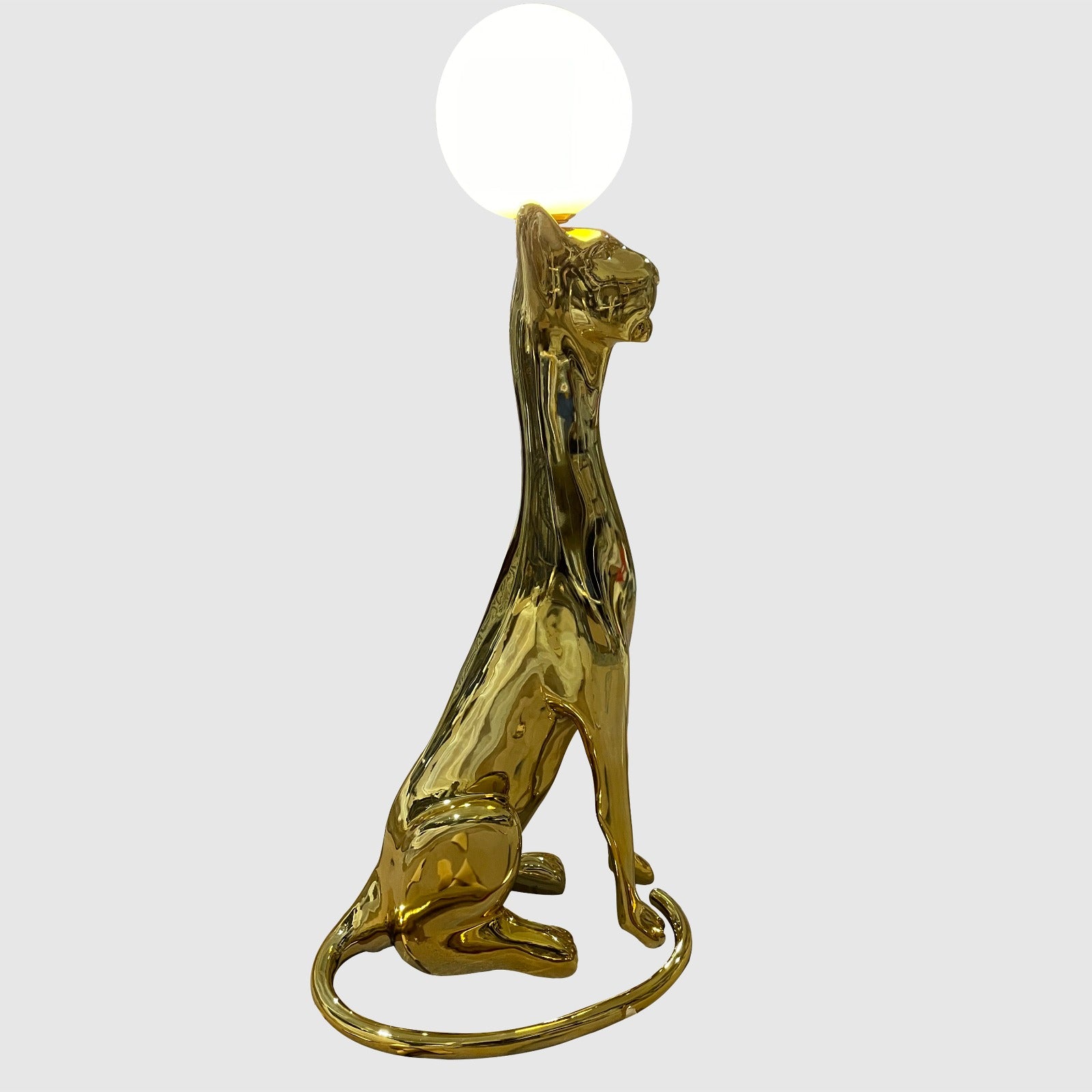 Gold Leopard Novelty Floor Lamp