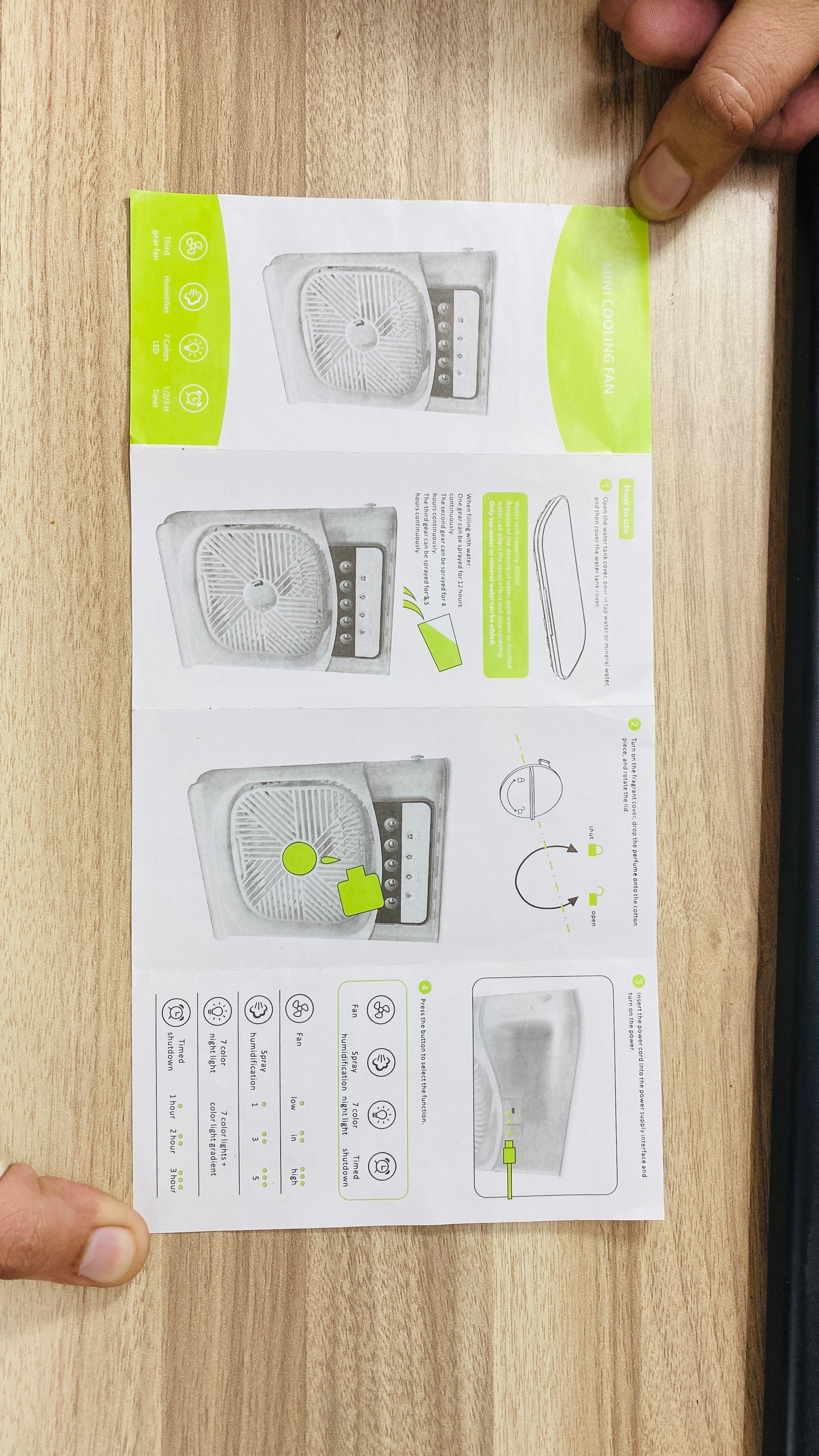 Mini Air Cooler, USB Desk Fan, Personal Evaporative Cooler