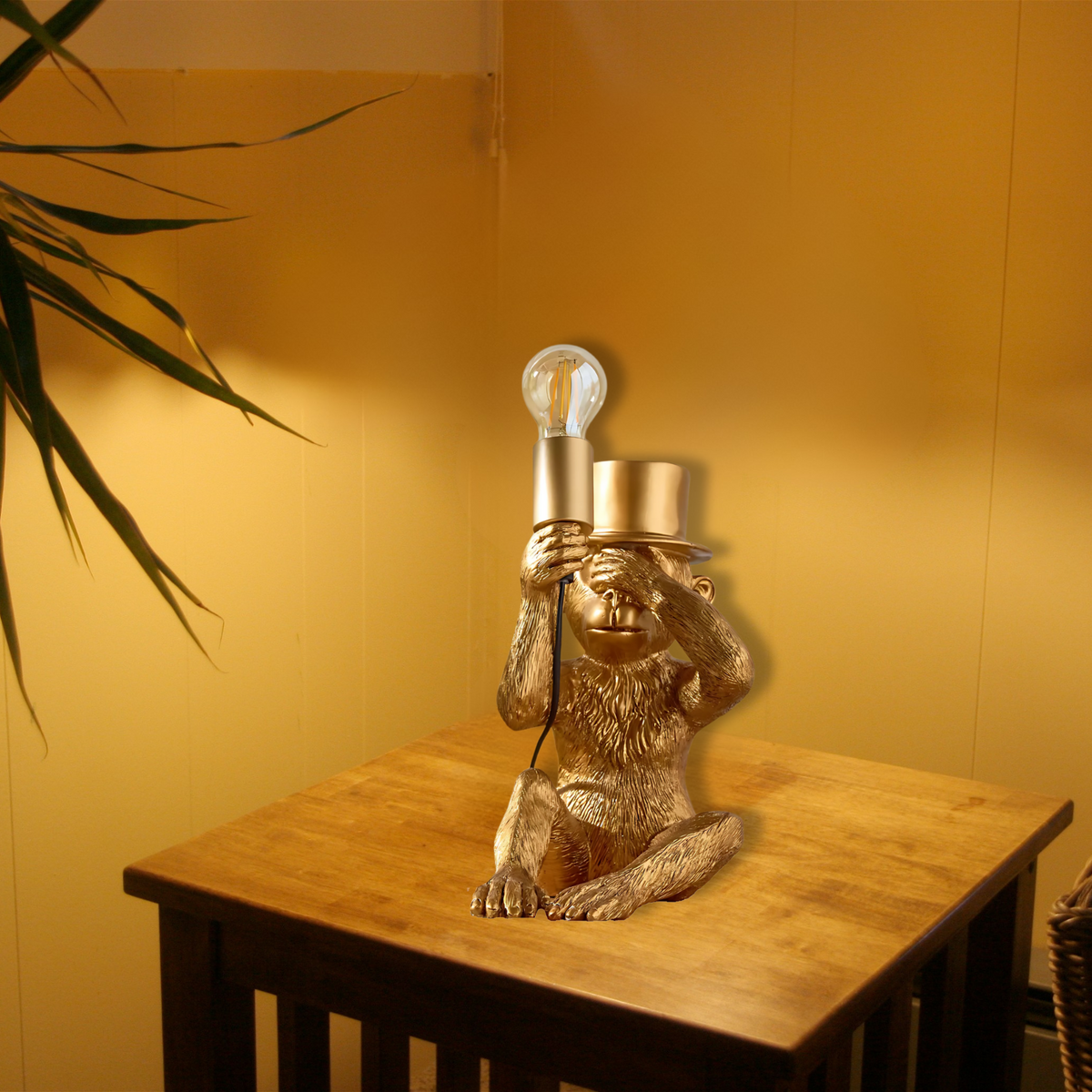 Luxury Golden Monkey Table Lamp