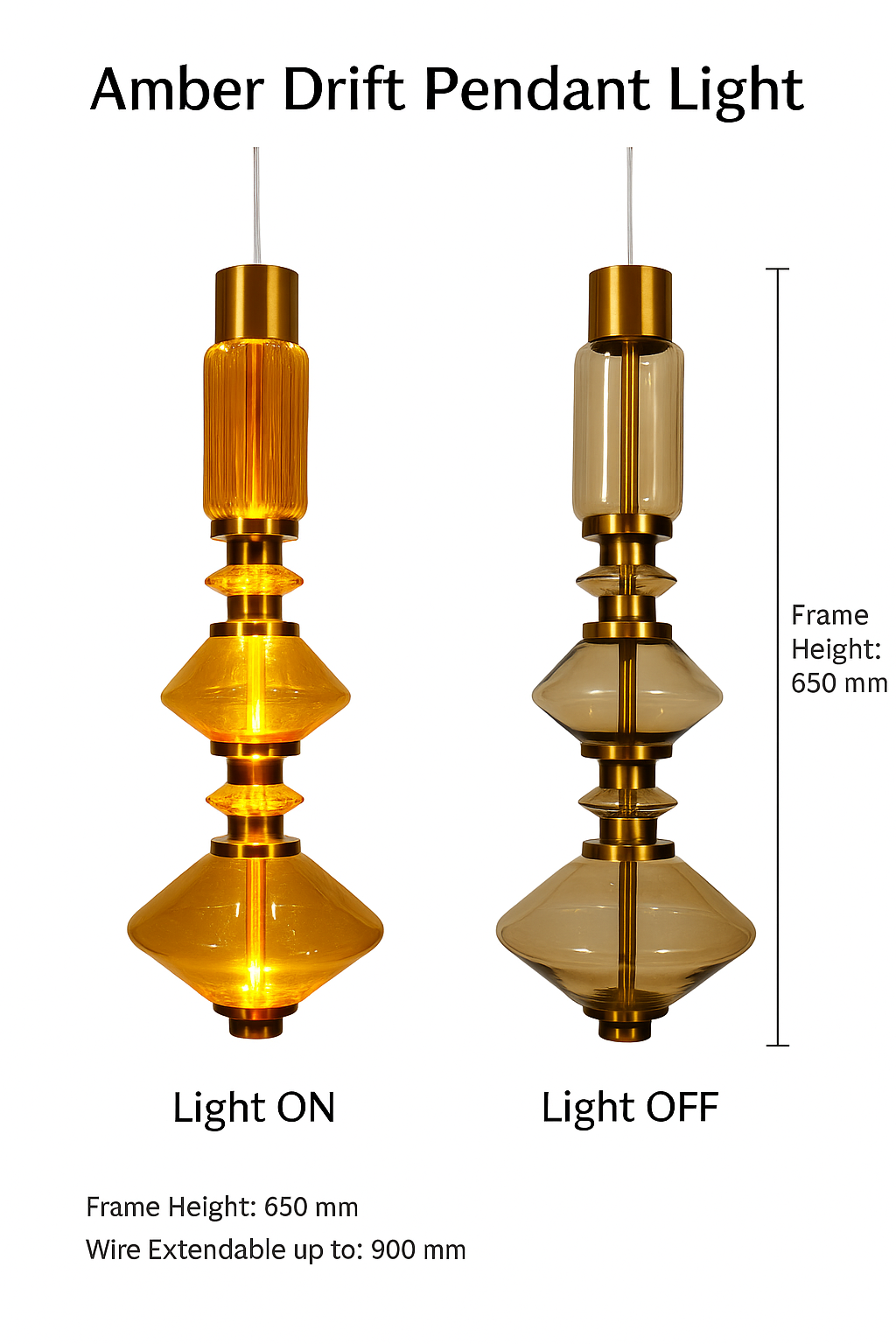 Amber Drift Pendant Light