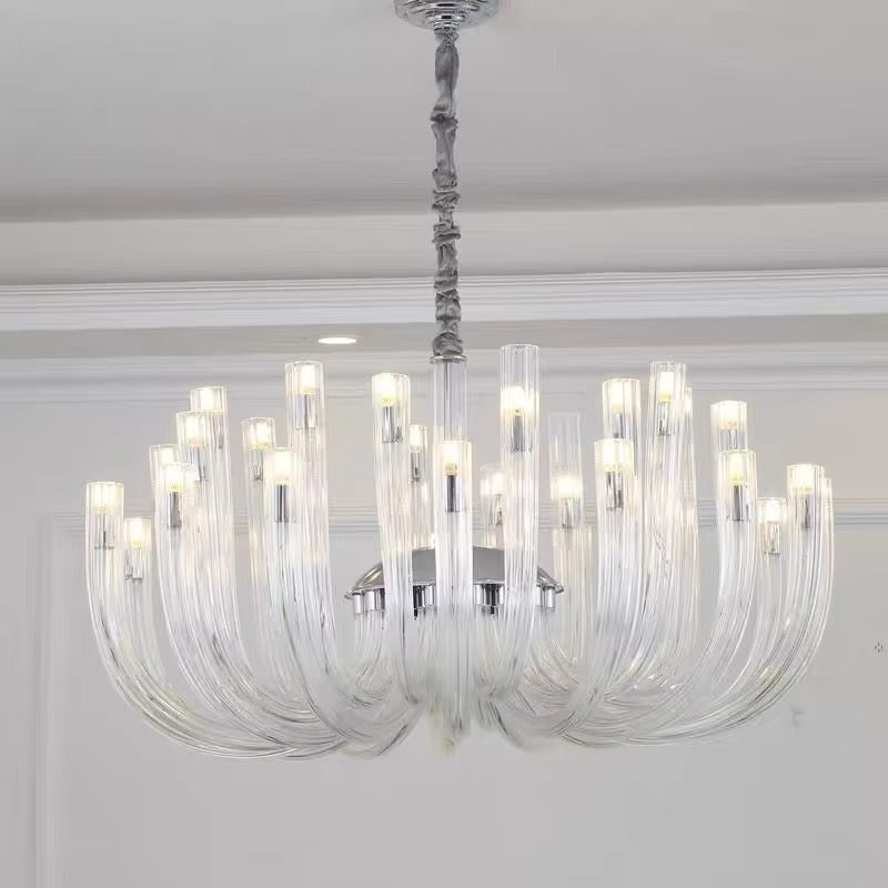 Regal Candle Glass Chandelier (32 Light Heads)
