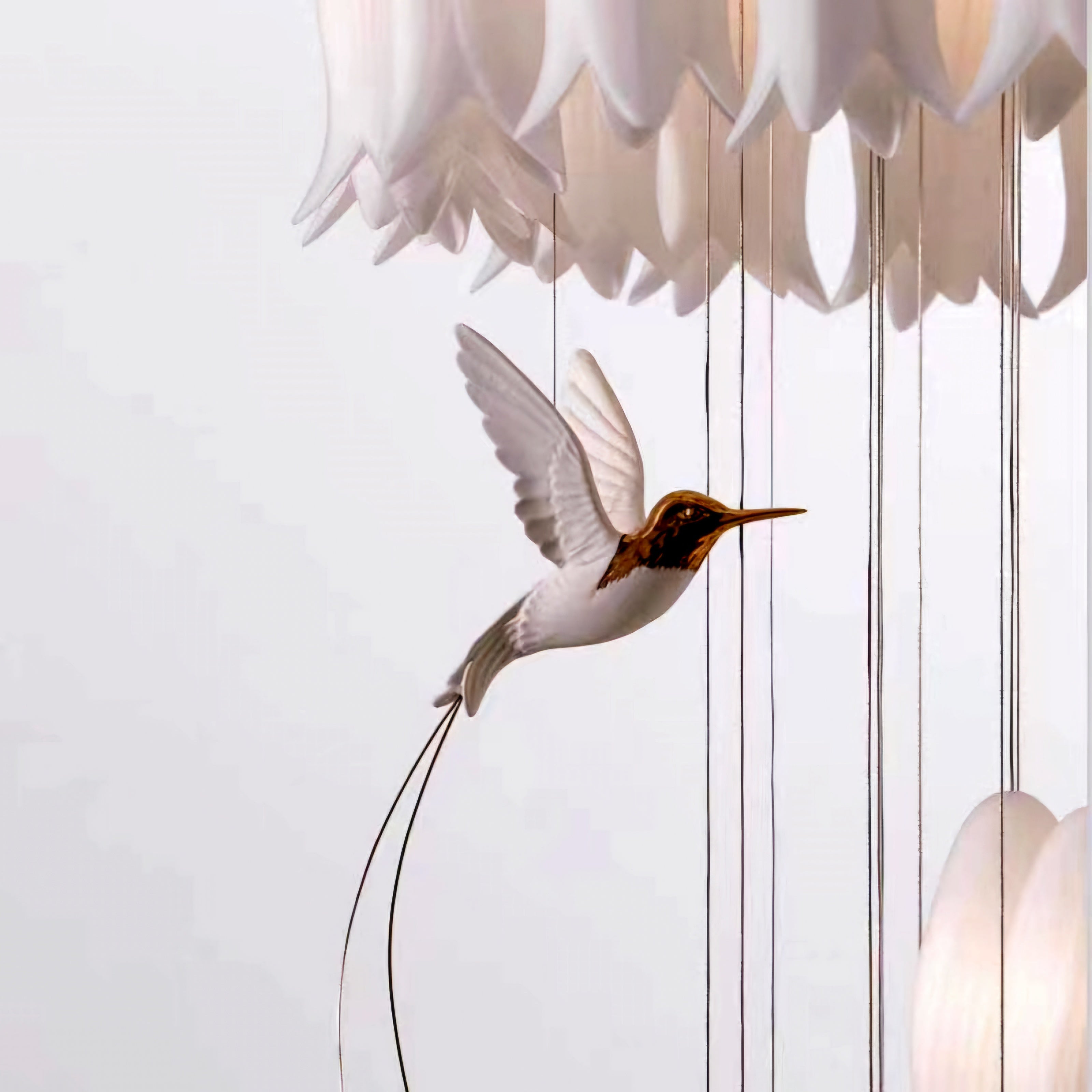 Petal Pirouette 'n' Tulip Falls Chandelier Vertical Style