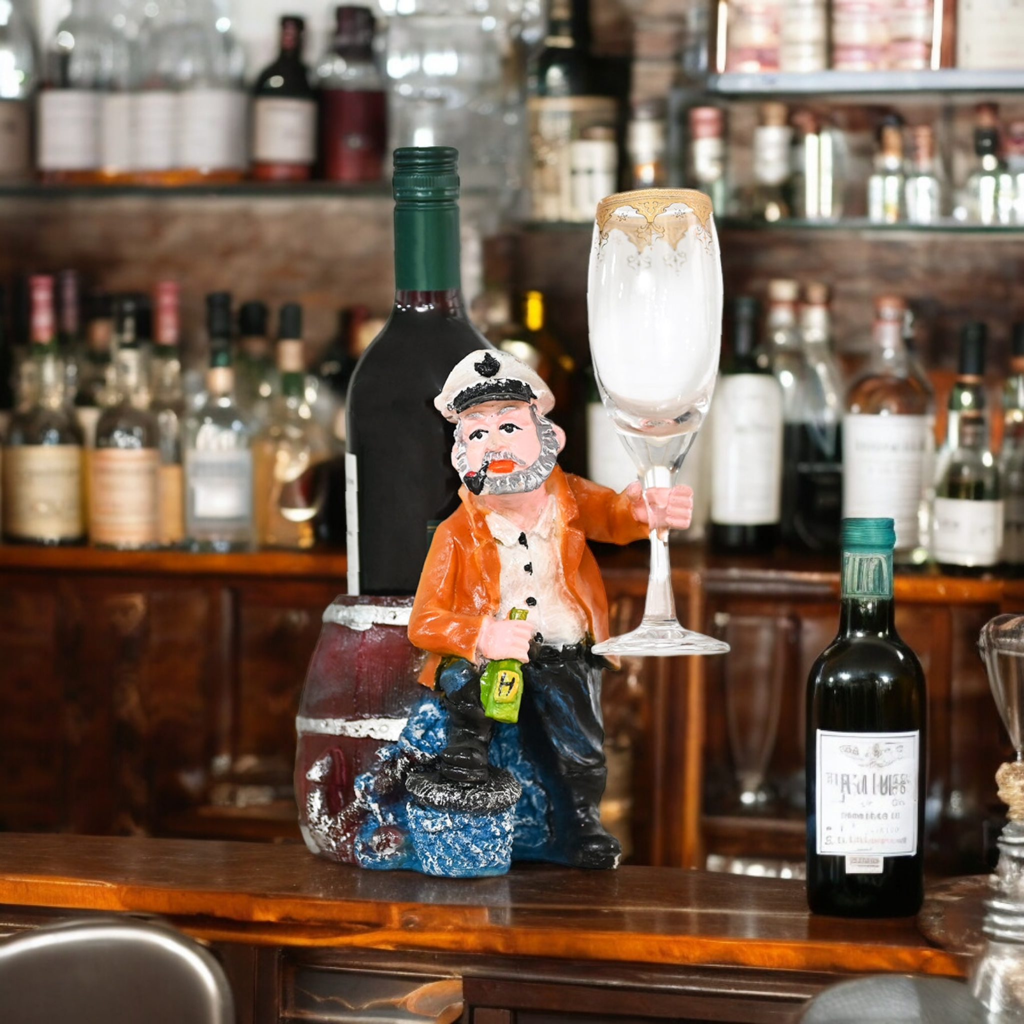 The Wine Enthusiast: Bottle & Glass Stand