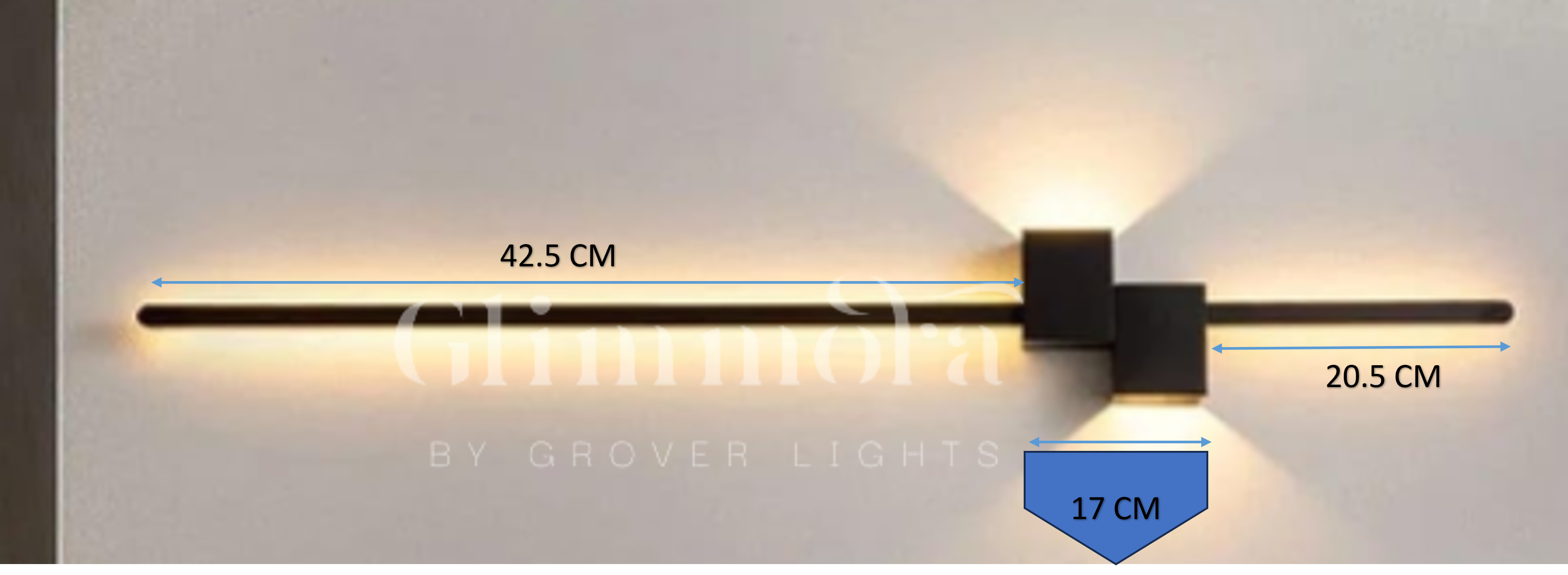 Modern Black Linear LED Long Tube Wall Light