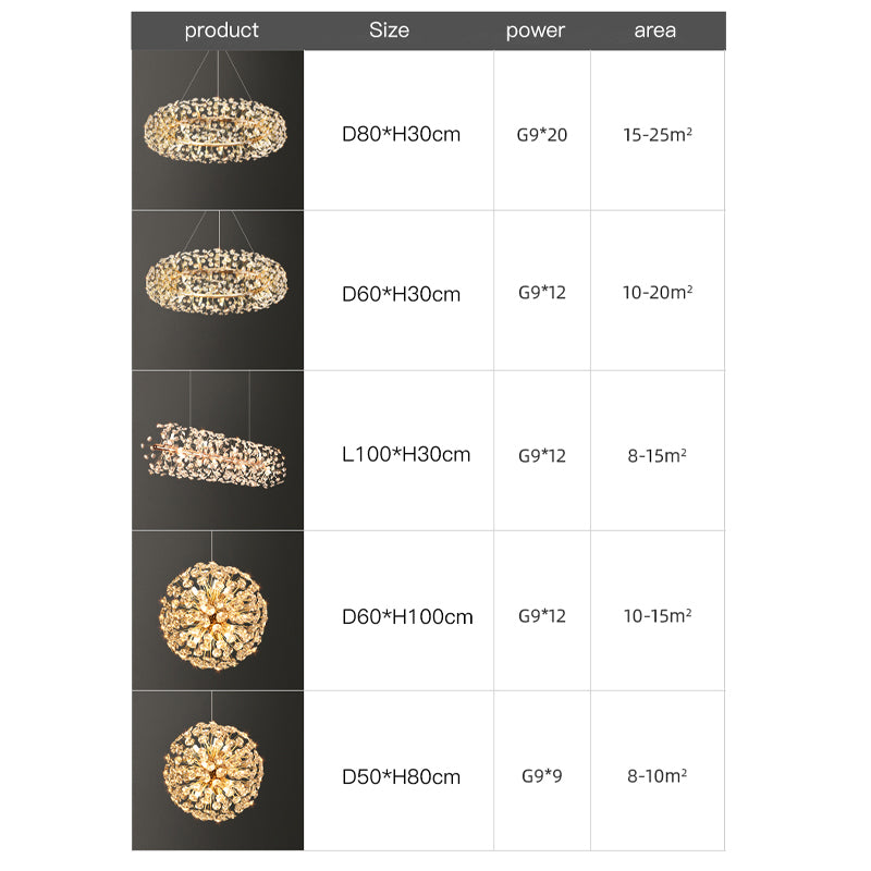 Beautiful Sunfall (Round) Crystal Chandelier