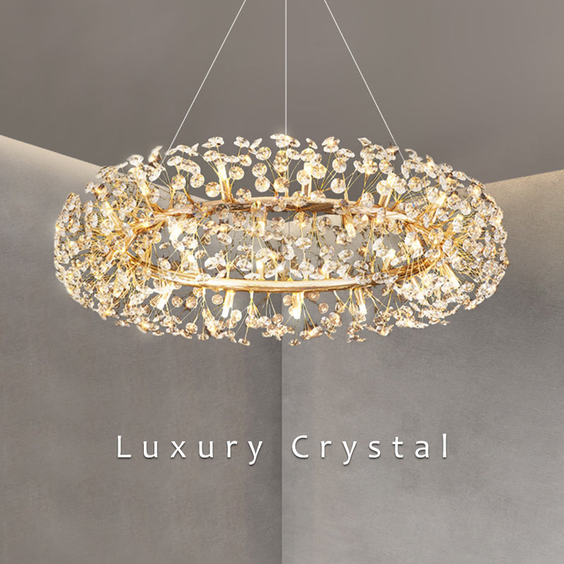 Beautiful Sunfall (Round) Crystal Chandelier
