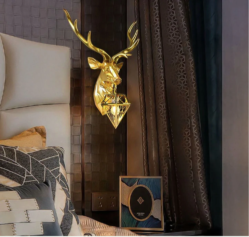 Dominant Stag Wall Light/Sconce Fixture