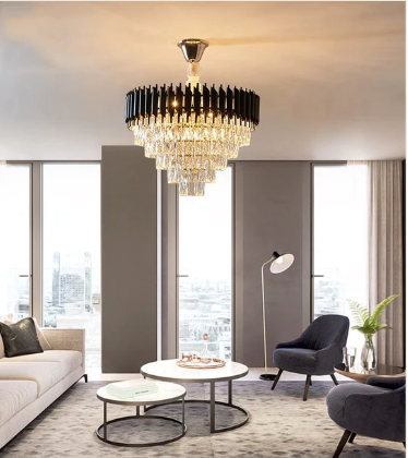 Black Titan Round Chandelier