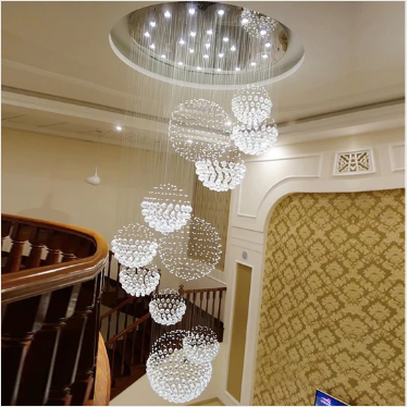 Staircase Long Staircase Crystal Chandelier