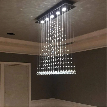 Chic Crystal Falls Dining Chandelier