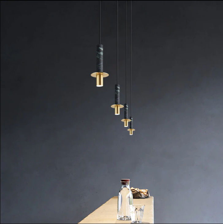 Terrazo Marble And Gold Pendant Lights