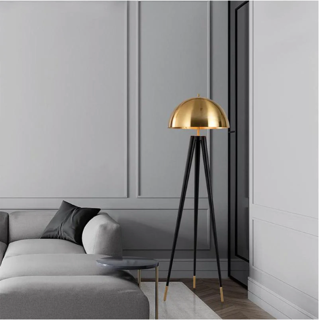 Mushroom Head Tripod Floor Lamp