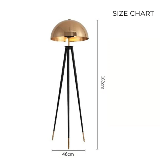 Mushroom Head Tripod Floor Lamp