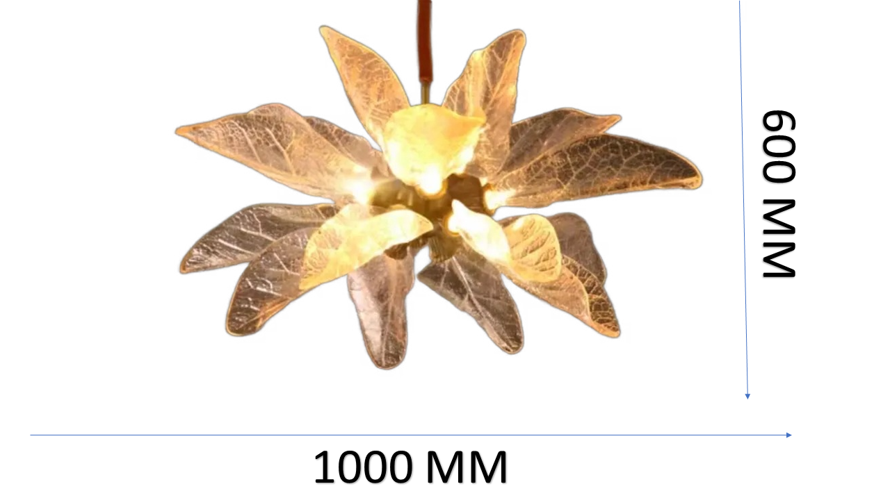 NatureGlow Leaf Chandelier