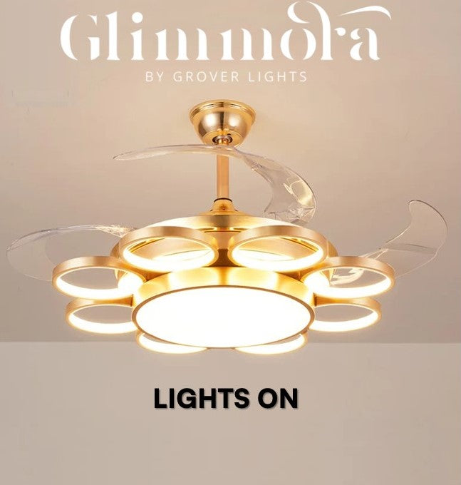 Golden Synergy (42 Inches Span, LED Ceiling Fan with Remote Control)