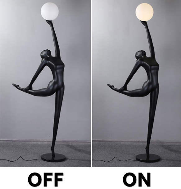 A Step Beyond Light (Black) Sculpture Floor Lamp