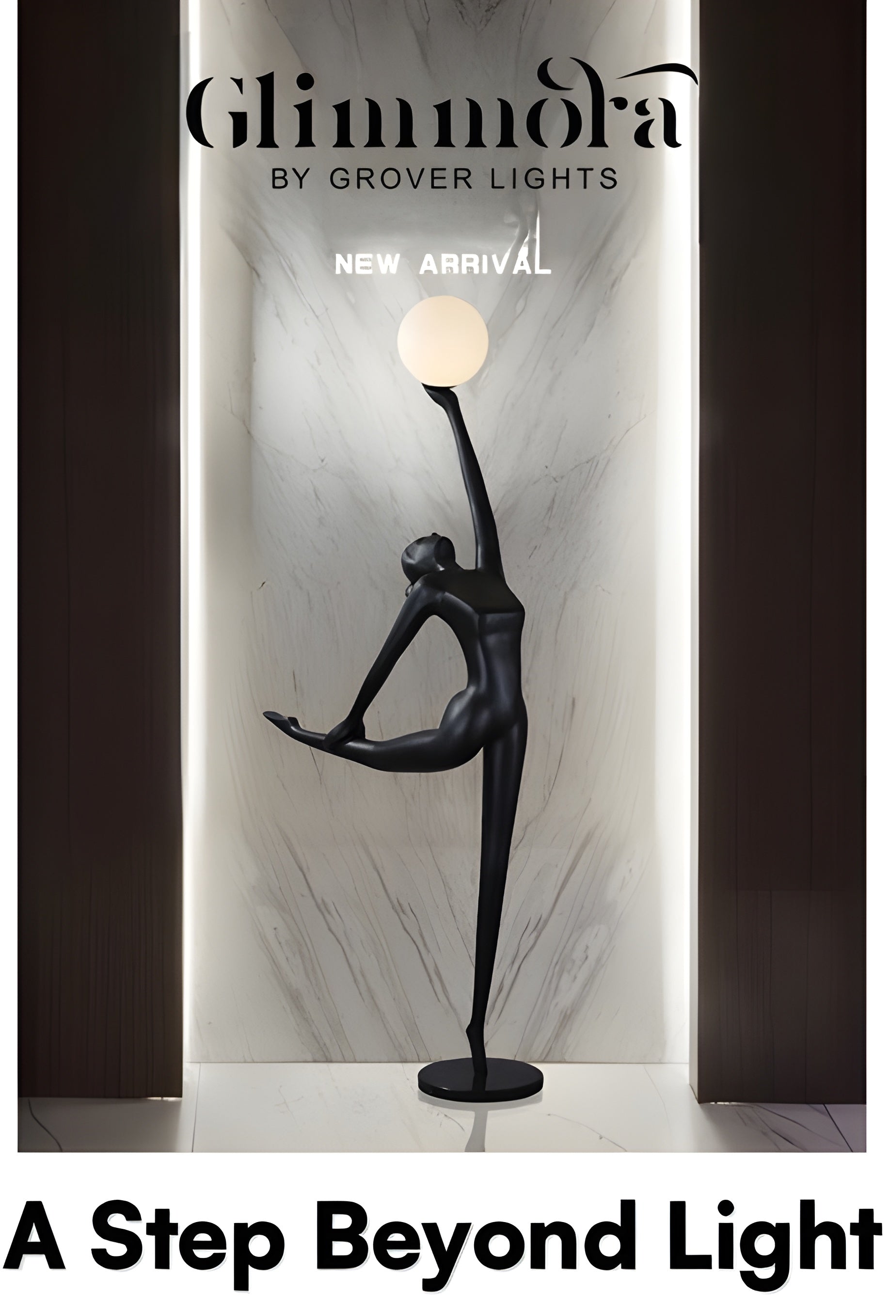 A Step Beyond Light (Black) Sculpture Floor Lamp