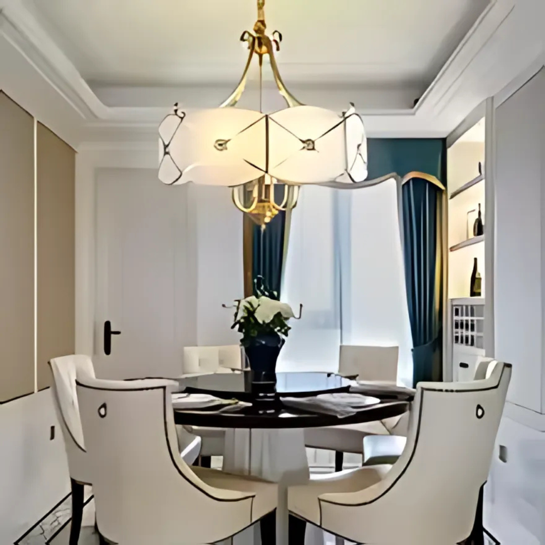 Luxury Pure Copper Chain Dining Room Pendant Light