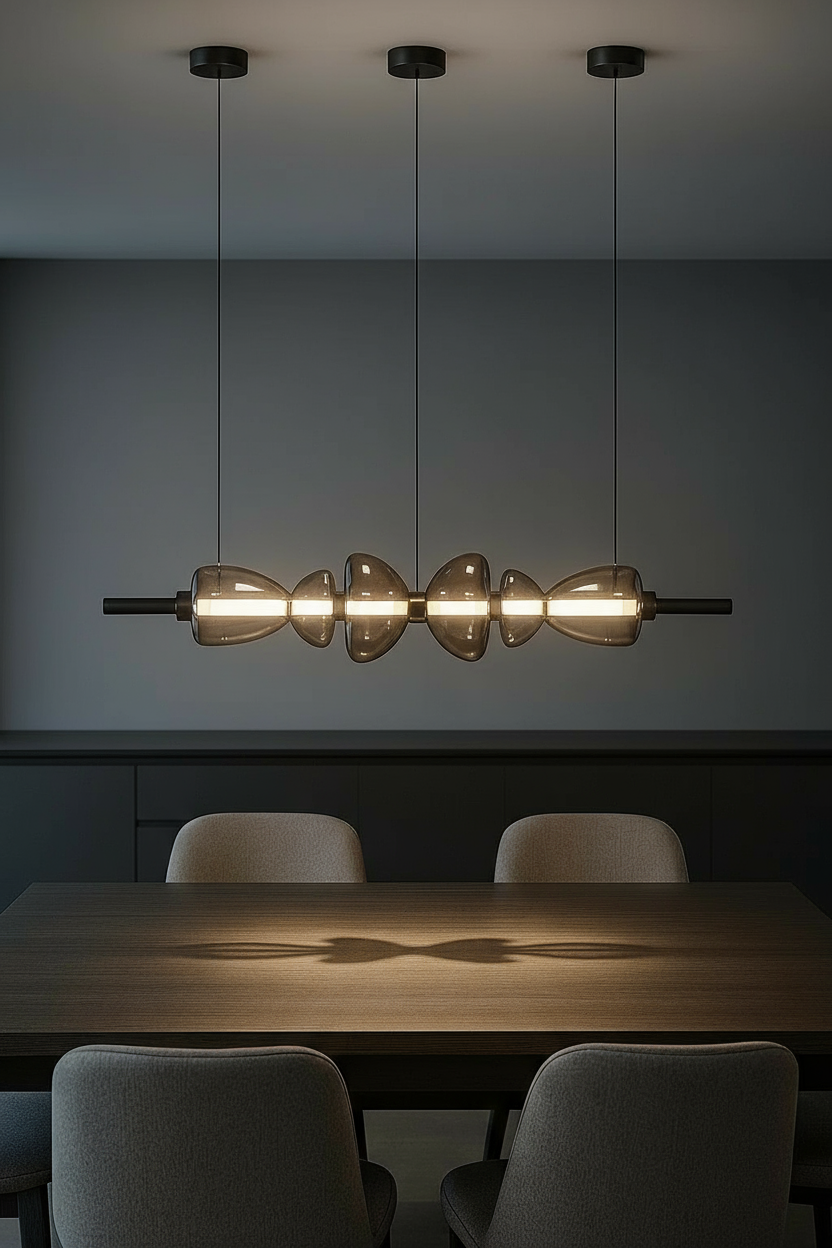 Separating Shadows (Smokey, 1100mm, Black) Chandelier