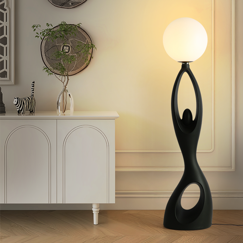 Heaven Sent (Black) Sculpture Floor Lamp
