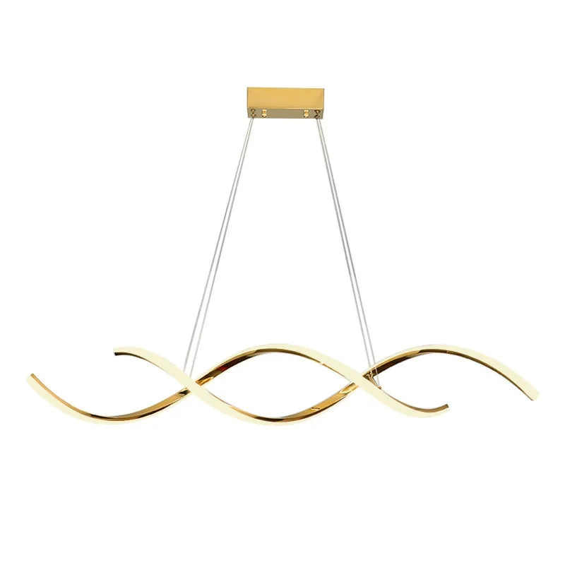Swirling Flow (Gold) Chandelier