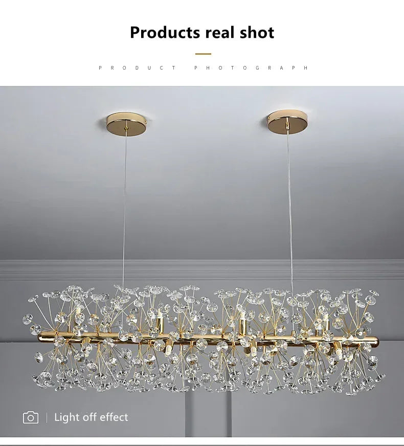 Beautiful Sunfall (LONG) Crystal Chandelier