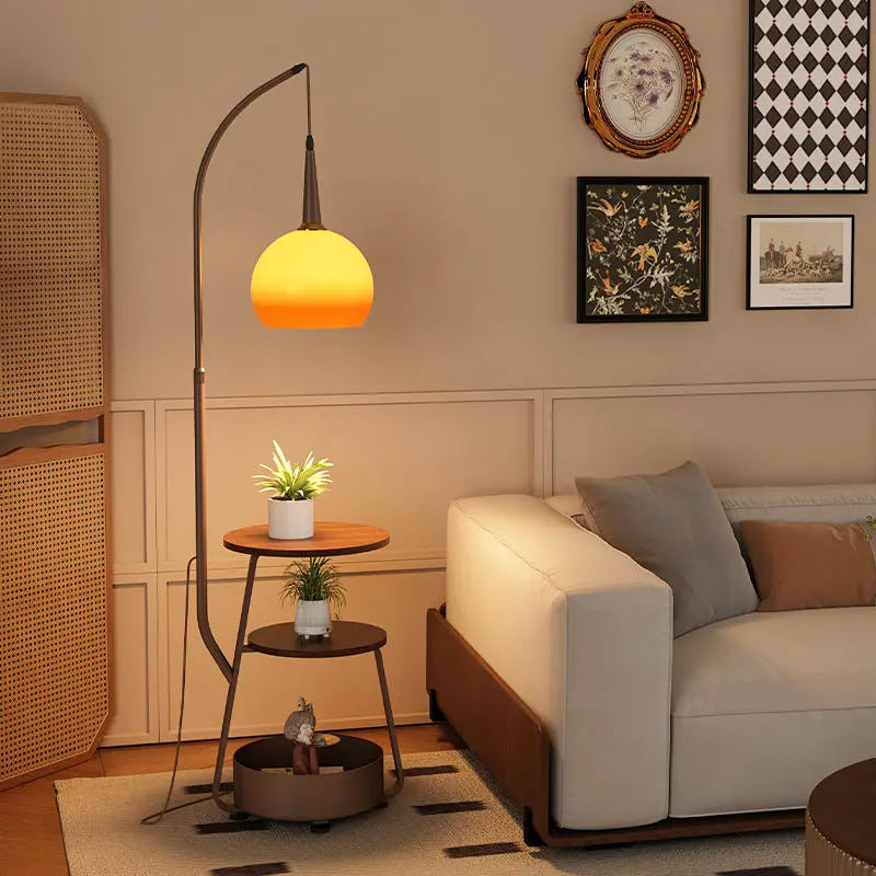Vintage Glass Style Floor Lamp