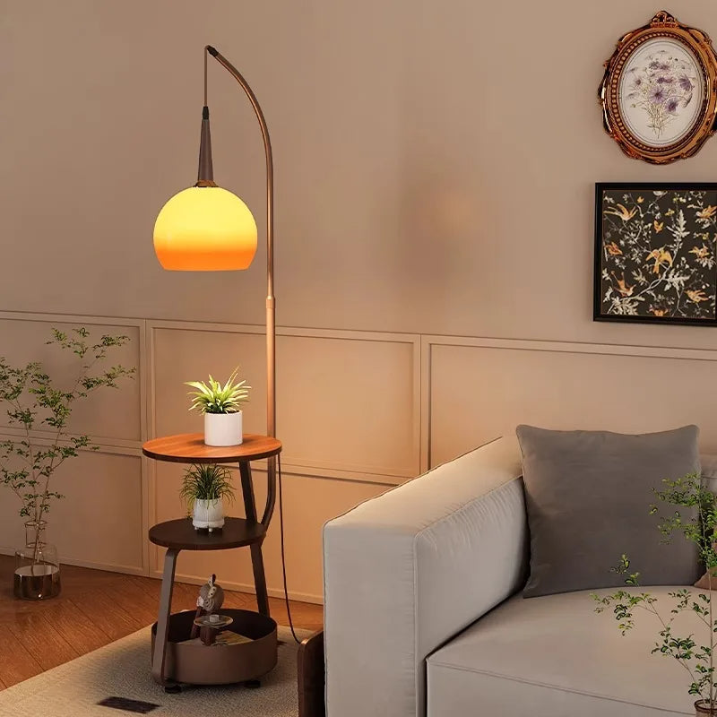 Vintage Glass Style Floor Lamp