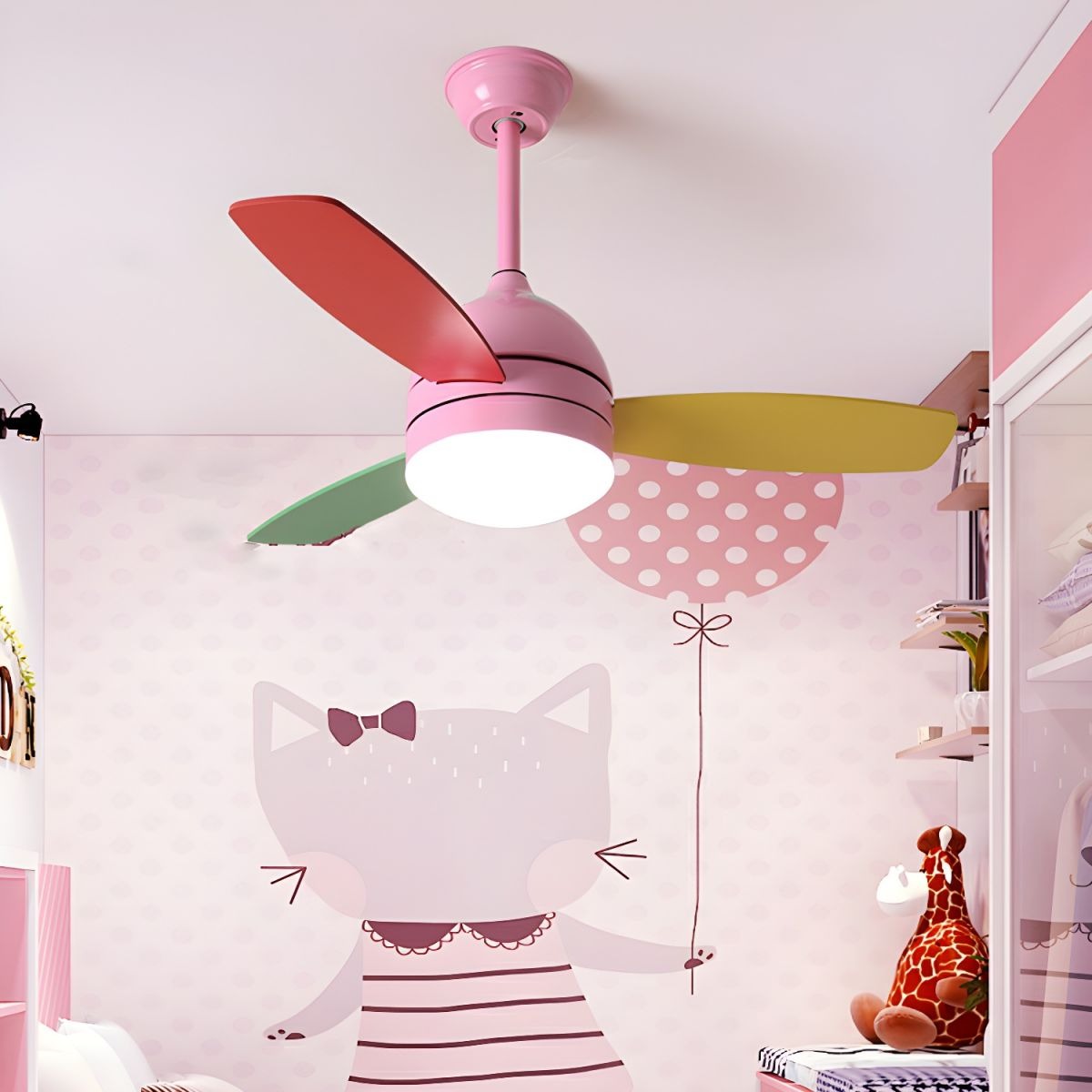 Triton’s Twirl (Pink Kids 36 inch) Ceiling Fan