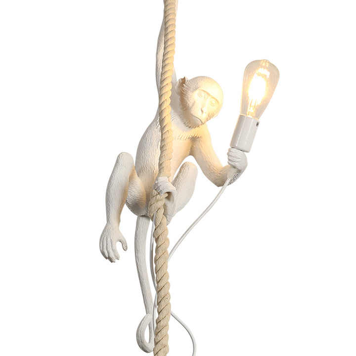 White Monkey Hanging Light
