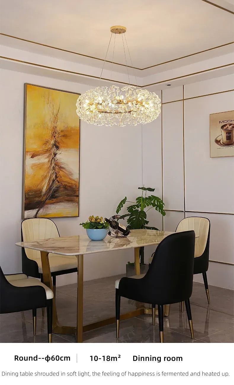 Beautiful Sunfall (Round) Crystal Chandelier