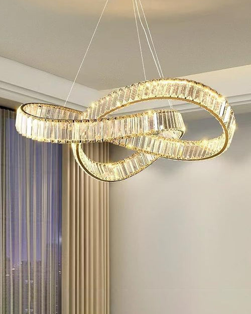 Infinity Crystal Loop Chandelier