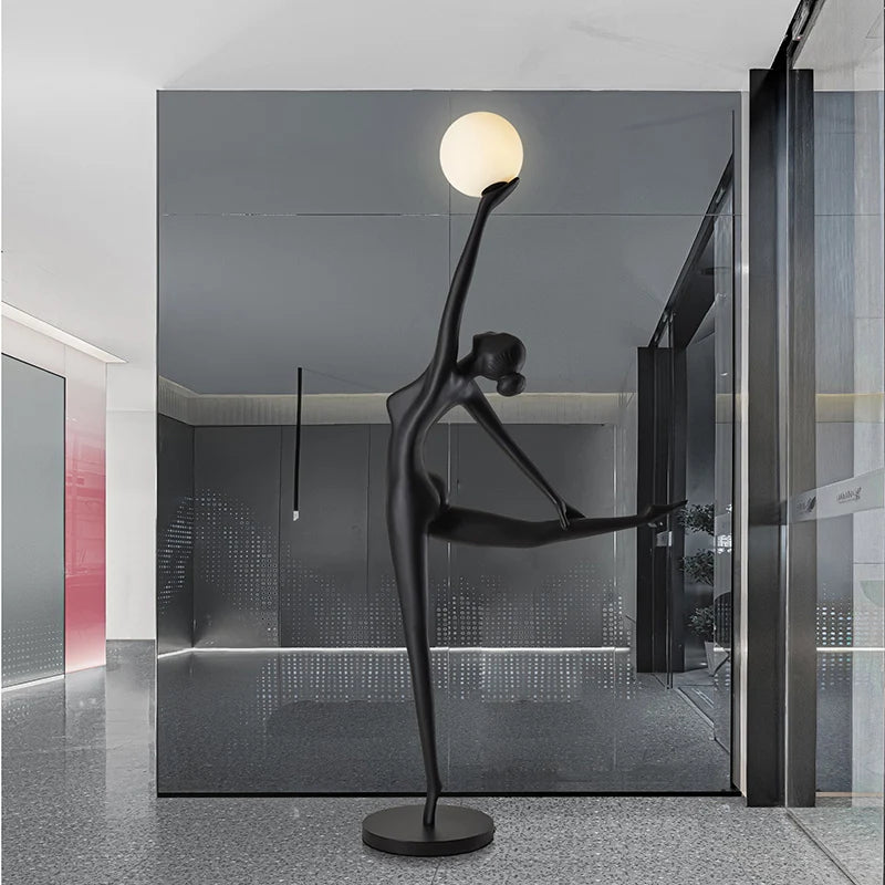 A Step Beyond Light (Black) Sculpture Floor Lamp