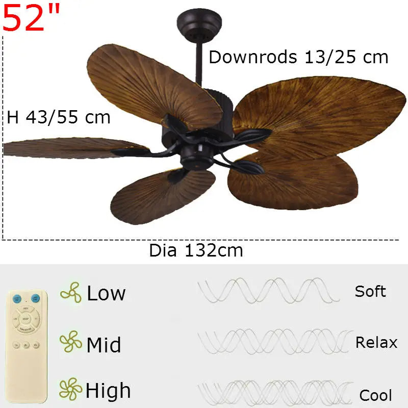 Wooden Aspirations (52 Inches Span, Wooden Finish ABS) Ceiling Fan with Remote Control