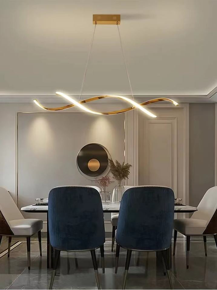 Swirling Flow (Gold) Chandelier