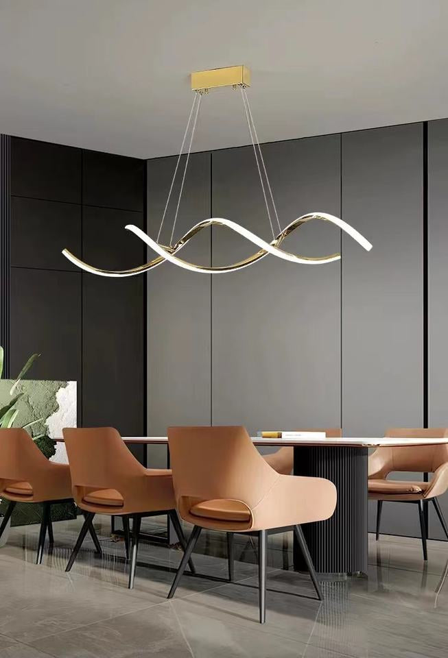 Swirling Flow (Gold) Chandelier