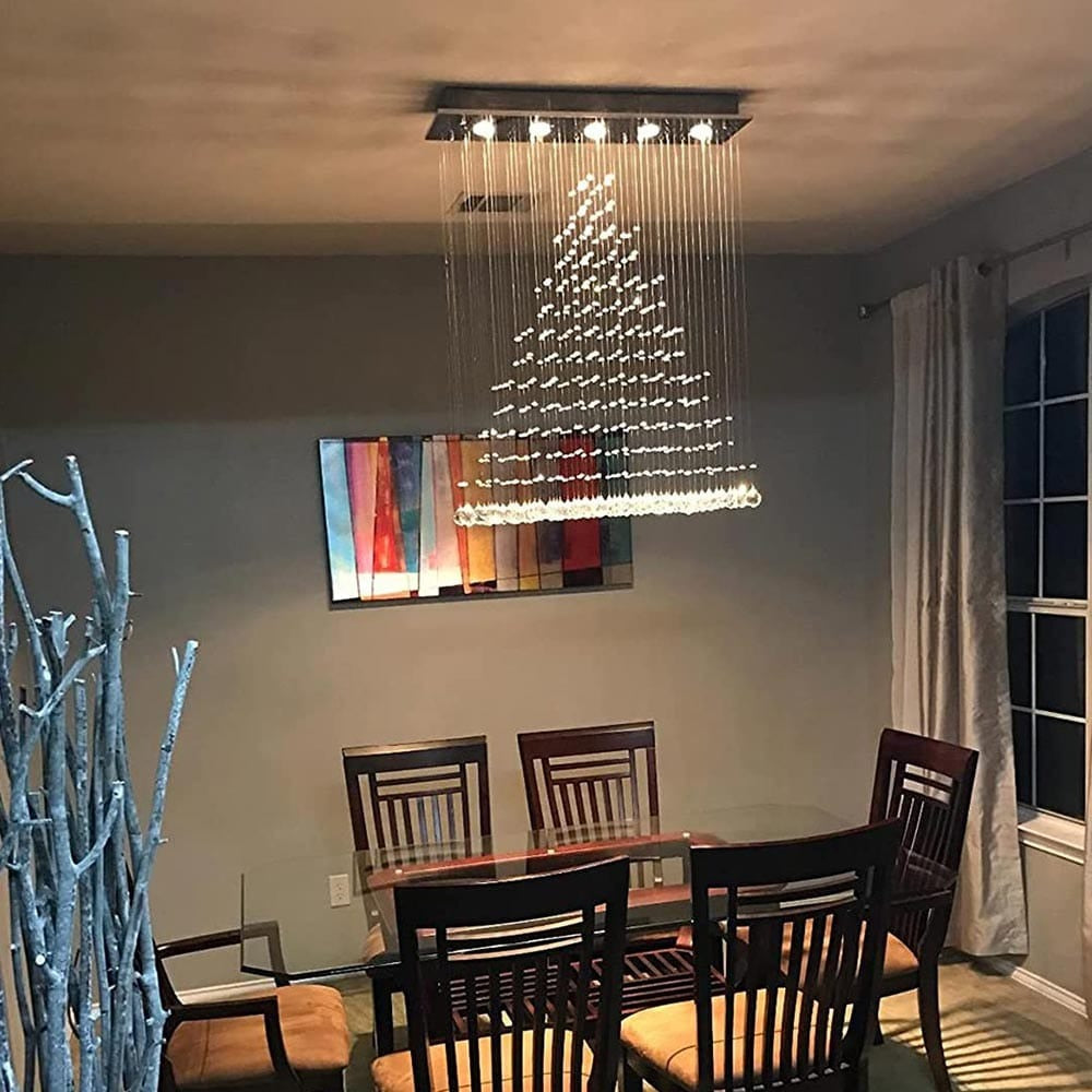 Chic Crystal Falls Dining Chandelier