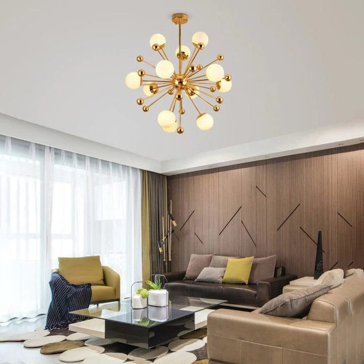 Golden Daisy Chandelier