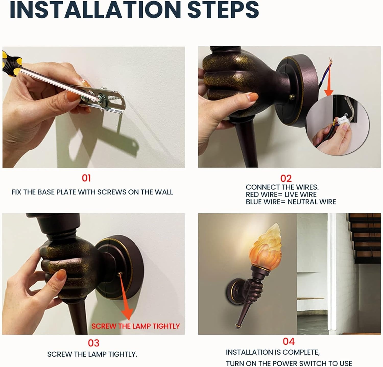 Flame's Embrace Wall Light (Outdoor/Indoor)