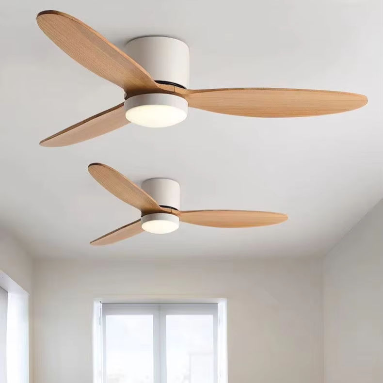 Wood Blades Ceiling Fan With Led Light