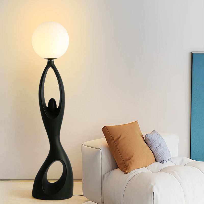 Heaven Sent (Black) Sculpture Floor Lamp
