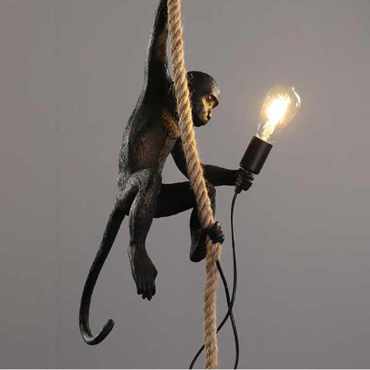 Black Monkey Hanging Light