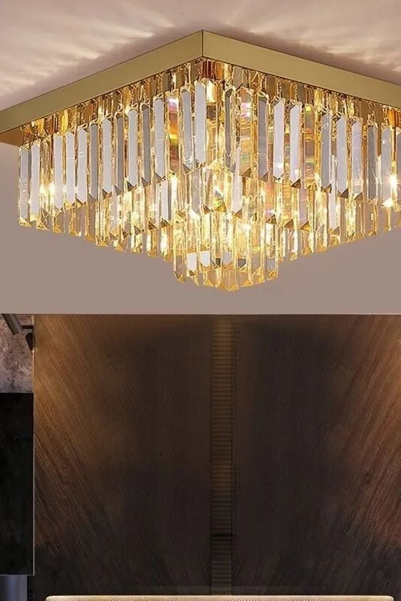 Prismatic Crystal Ceiling Chandelier