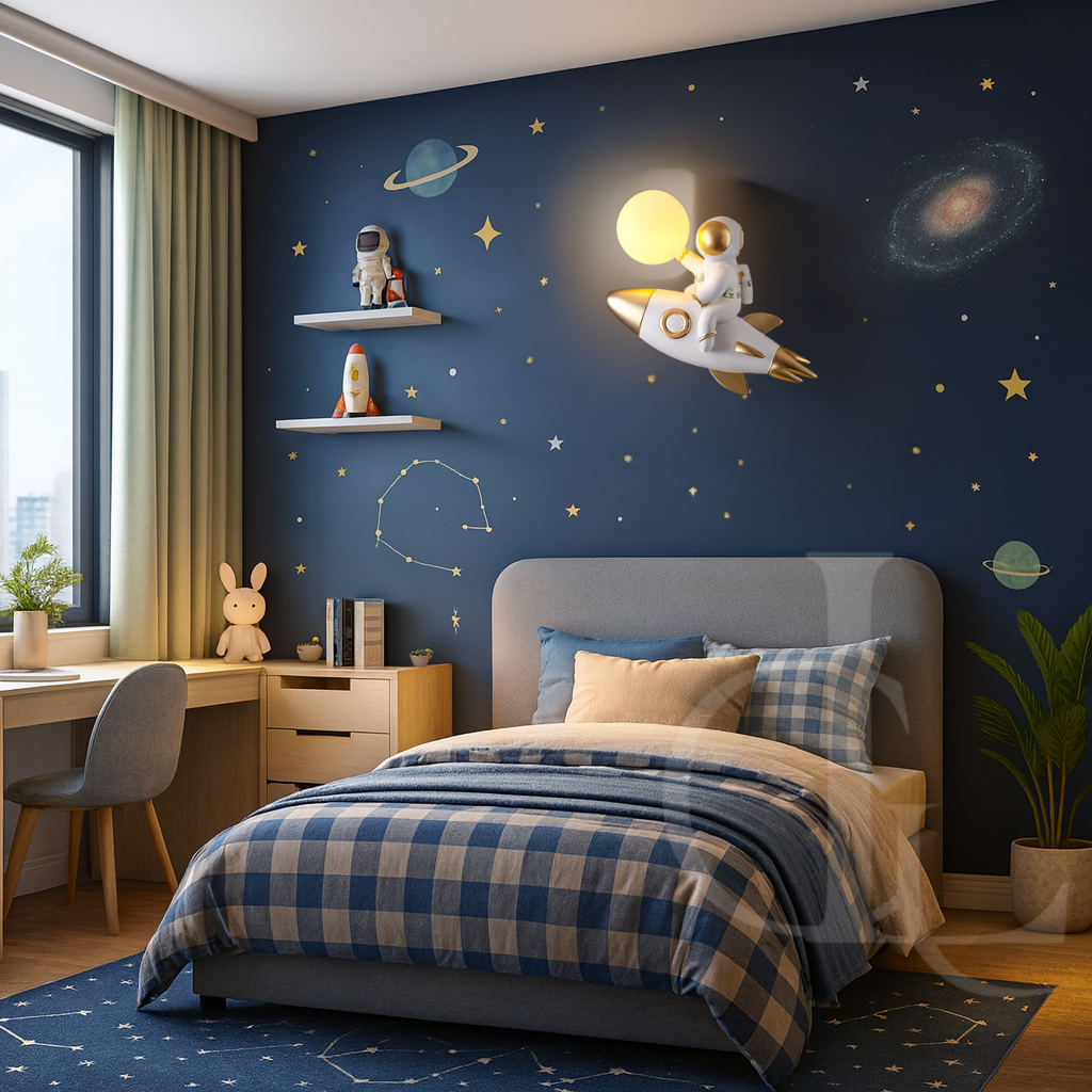 Rocket Astronaut Wall Lamp
