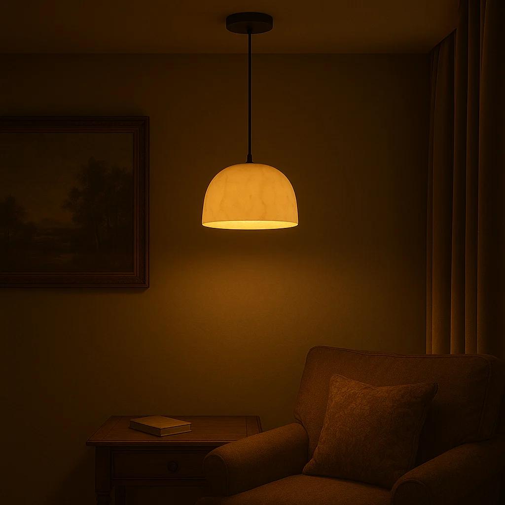 Marble Bowl Pendant Light