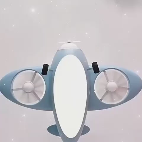 Kid's room Aircraft fan light Chandelier (Pink)