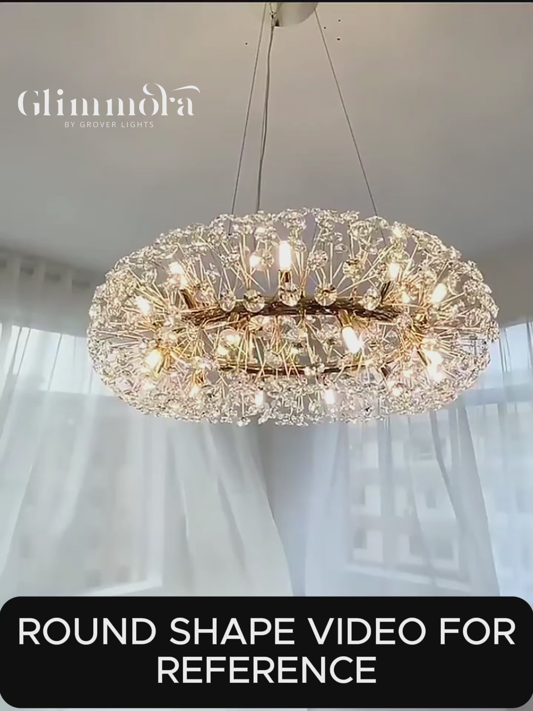 Beautiful Sunfall (LONG) Crystal Chandelier